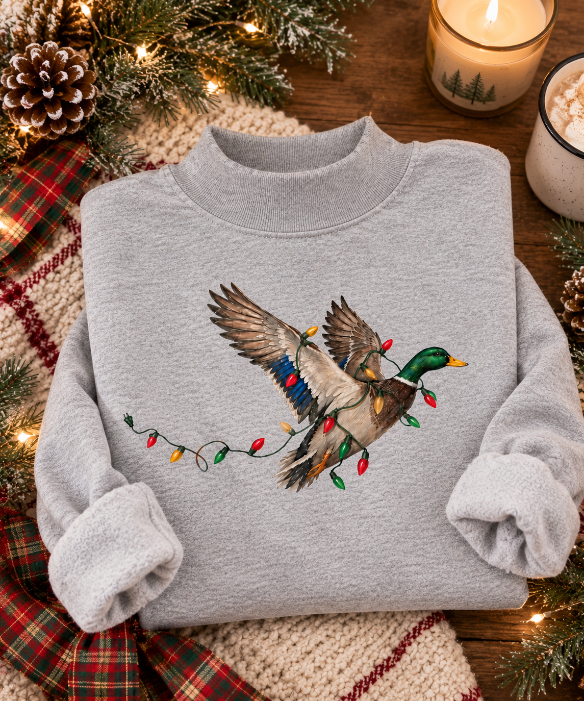 CHRISTMAS MALLARD DUCK MOCKNECK CREW