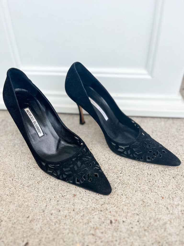 MANOLO BLAHNIK BLK 8.5