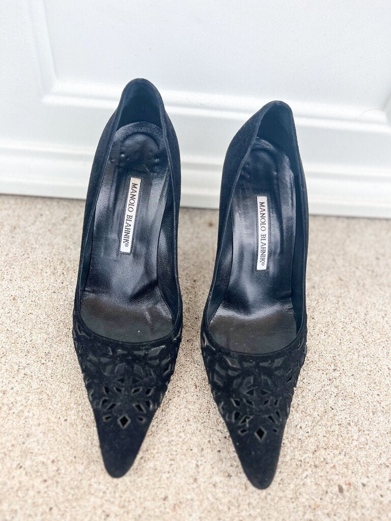 MANOLO BLAHNIK BLK 8.5