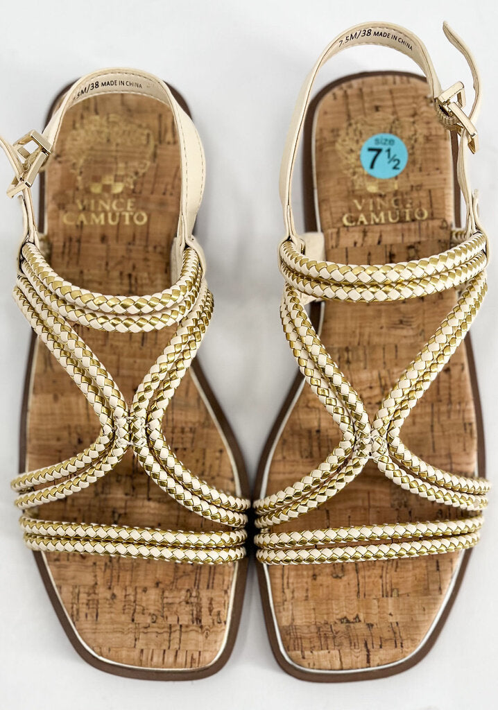 VINCE CAMUTO TAN/GLD 7 1/2