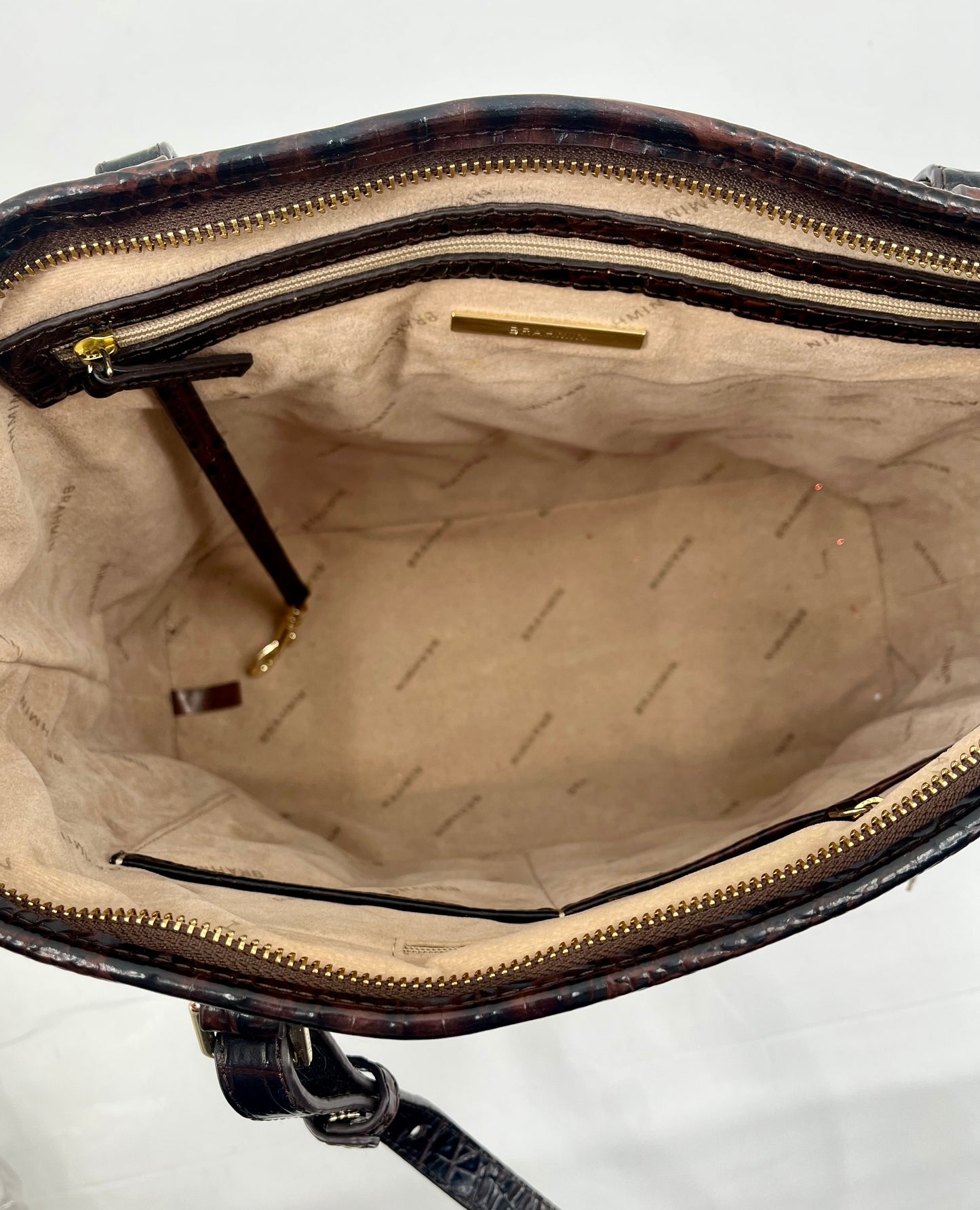 BRAHMIN ASHER CROCODILE EMBOSSED